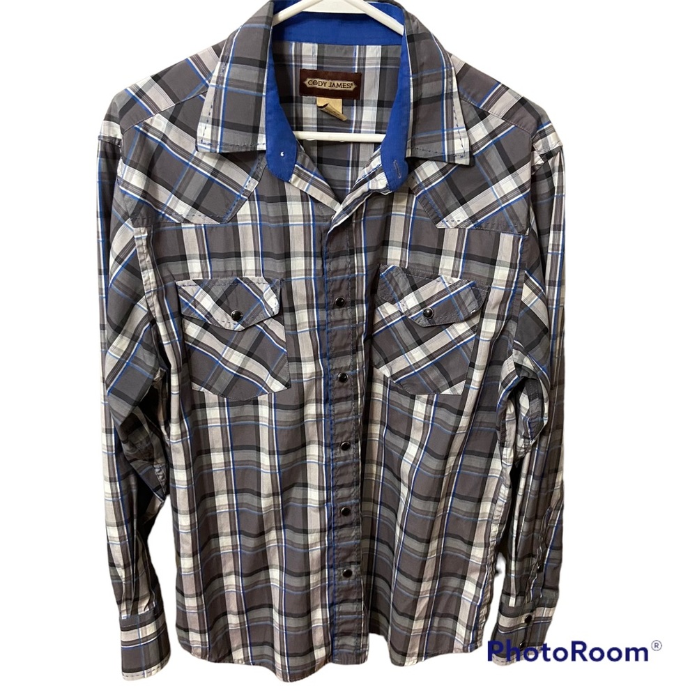 Cody James Mens  Western Snap Shirt - EUC size L